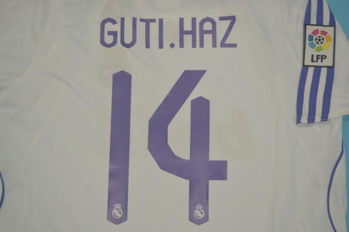 with LFP Patch Retro Jersey 2007-2008 Real Madrid 14 GUTI.HAZ Home Soccer Jersey