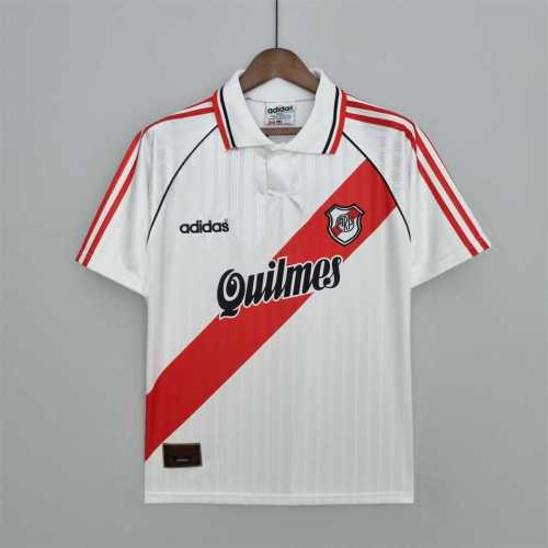 Retro Jersey 1995-1996 River Plate Home Soccer Jersey Vintage Football Shirt