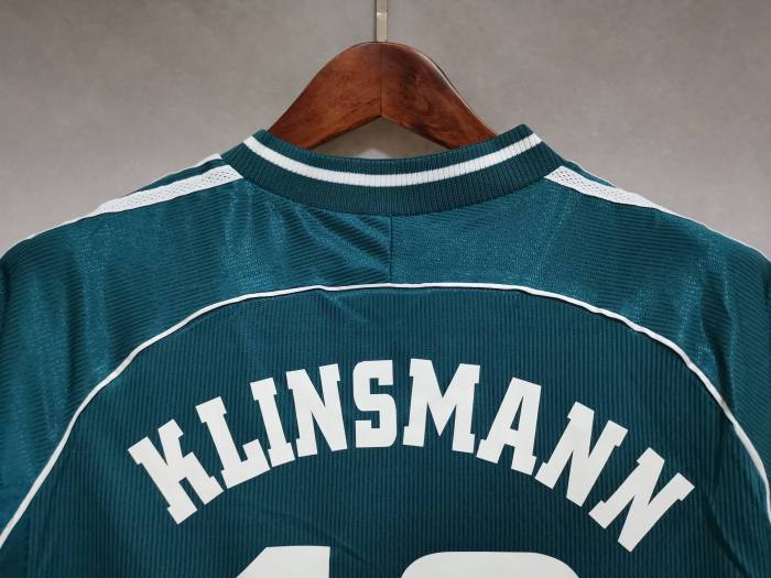 Retro Jersey 1998 Germany 18 KLINSMANN Away Green Soccer Jersey
