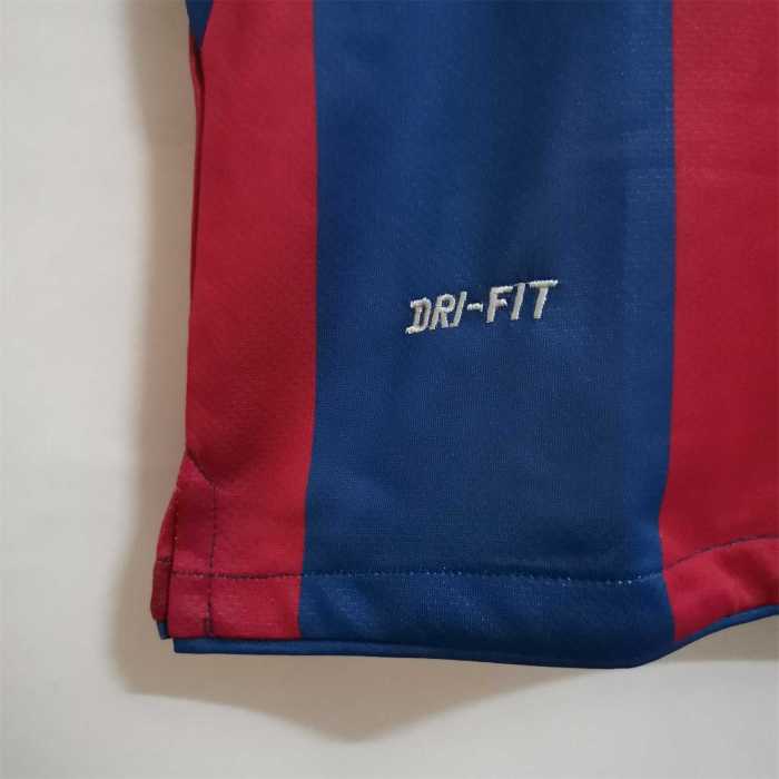 with Front Lettering+UCL Patch Retro Jersey 2010-2011 Barcelona Home Soccer Jersey