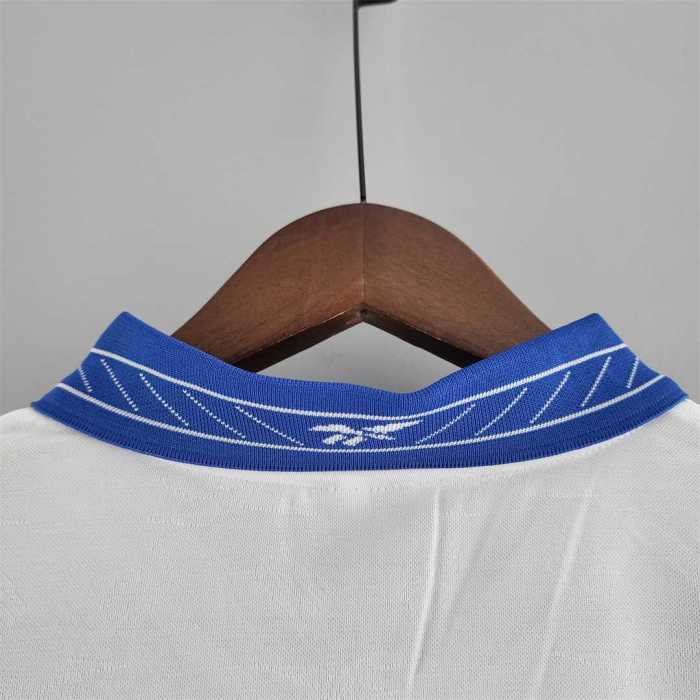 with Front Lettering Retro Jersey Long Sleeve 1998 Chile Away White Soccer Jersey