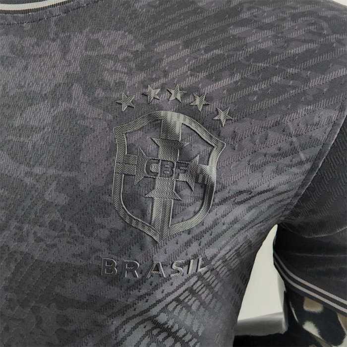 Player Version 2022 Brazil all black Soccer Jersey