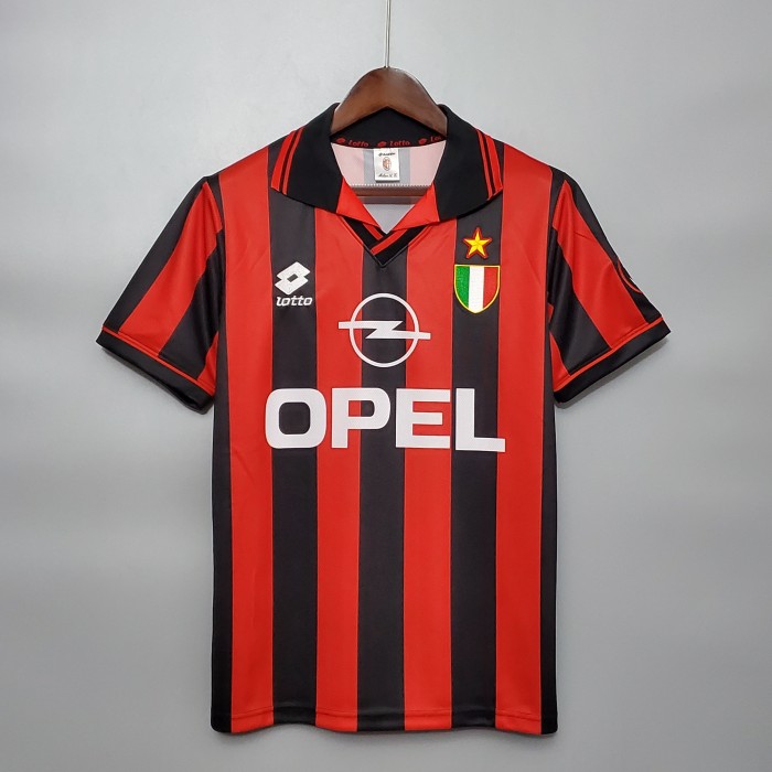 Retro Jersey 1996-1997 AC Milan Home Soccer Jersey Vintage Football Shirt