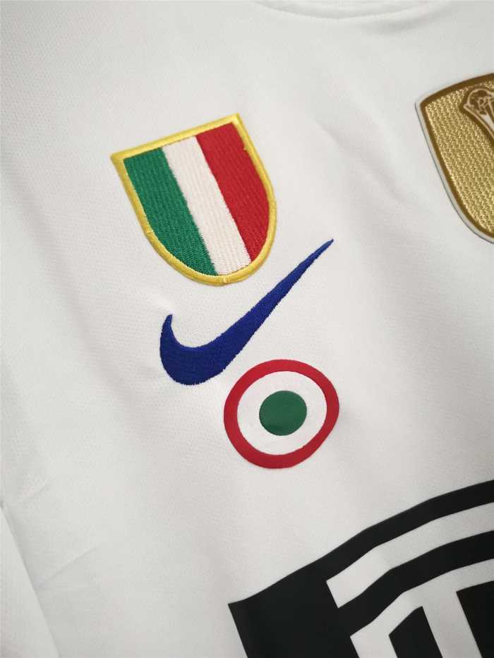 with 3 Front Patch+Champions 2010 Patch Retro Jersey 2010-2011 Inter Milan J.ZANETTI 4 Away White Soccer Jersey