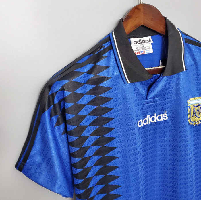 Retro Jersey 1994 Argentina Away Blue Soccer Jersey Vintage Football Shirt