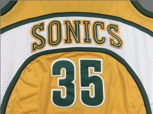 Mitchell&ness 2007-08 Oklahoma City Thunder 35 DURANT Yellow NBA Jersey