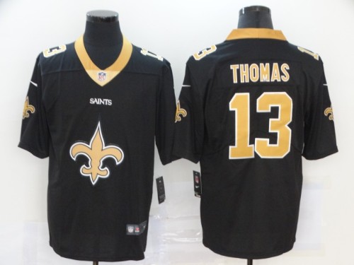 New Orleans Saints 13 Michael Thomas Black Team Big Logo Vapor Untouchable Limited Jersey