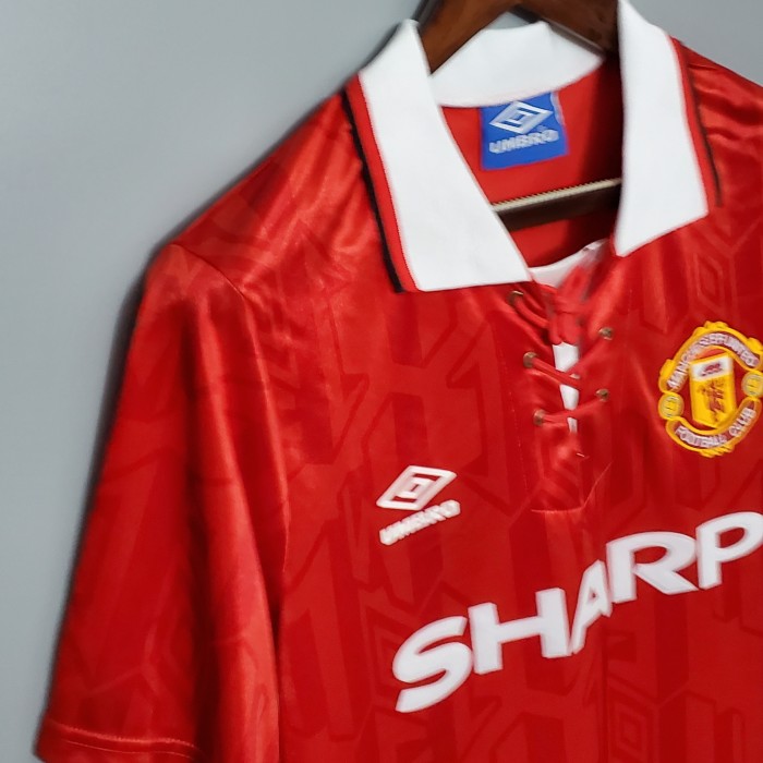 Retro Jersey 1992-1994 Manchester United Home Soccer Jersey Vintage Football Shirt