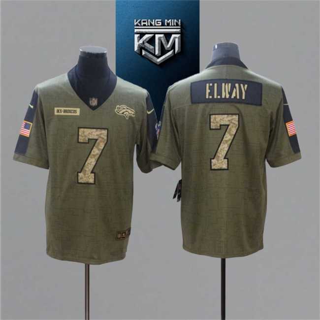 2021 Broncos 7 ELWAY NFL Jersey S-XXL Tribute Camo Edition
