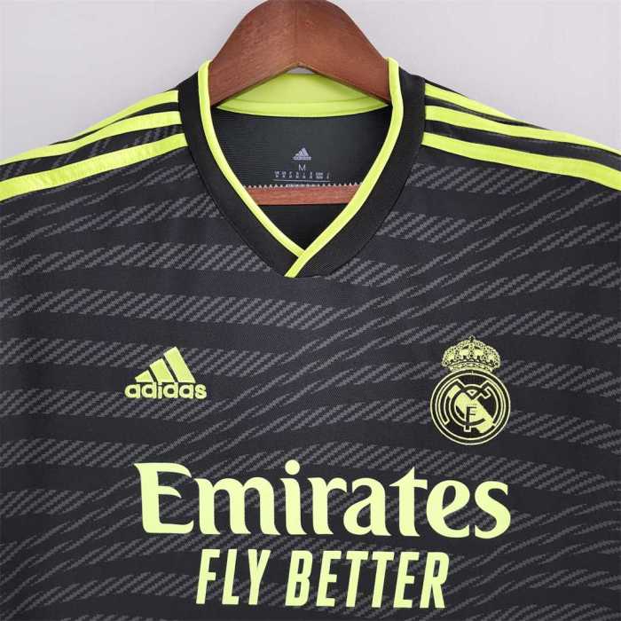 Retro Jersey 2022-2023 Real Madrid 3rd Away Black Soccer Jersey Vintage Football Shirt
