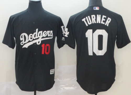 2019 Los Angeles Dodgers#10 TURNER BlackMLB Jersey