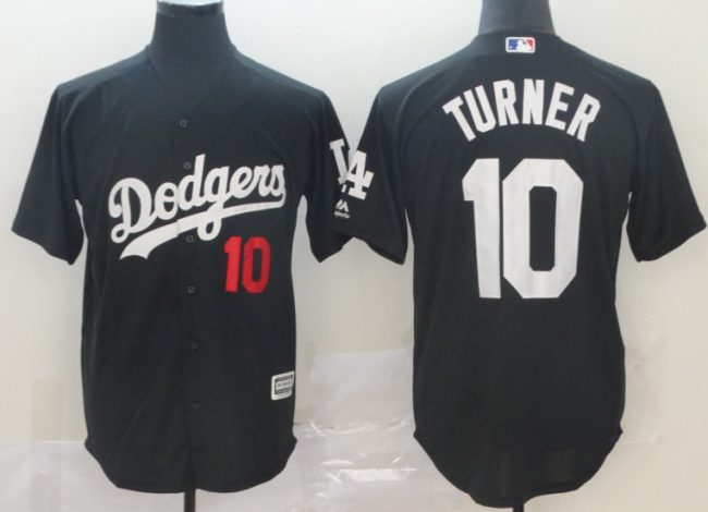 2019 Los Angeles Dodgers#10 TURNER BlackMLB Jersey