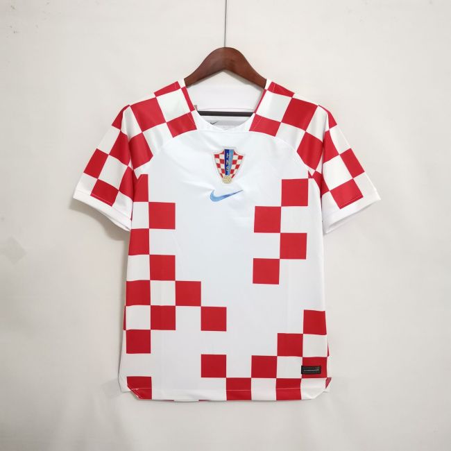 Fans Version 2022 World Cup Croatia Home Soccer Jersey