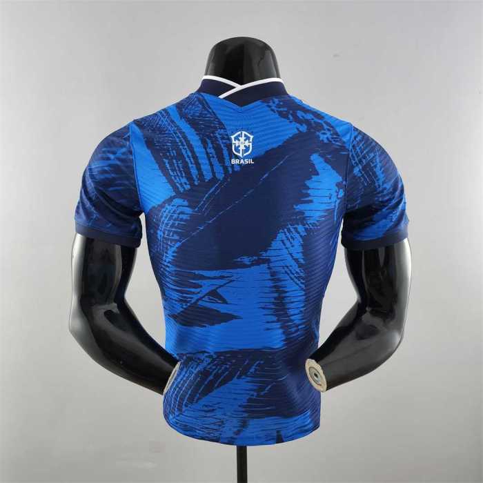 2022 Brazil player version Classic Blue Soccer Jersey