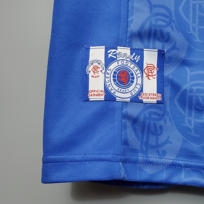 Retro Jersey Rangers 1996-1997 Home Blue Soccer Jersey