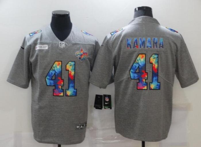 New Orleans Saints 41 KAMARA Grey Vapor Untouchable Rainbow Limited Jersey