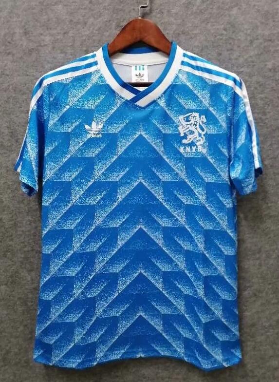Retro Jersey 1990 Netherlands Away Blue Soccer Jersey