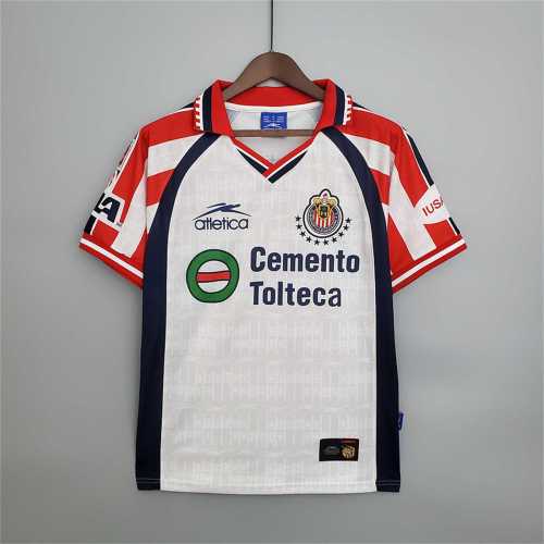 Retro Jersey 1999-2000 Chivas Away White Soccer Jersey Vintage Football Shirt