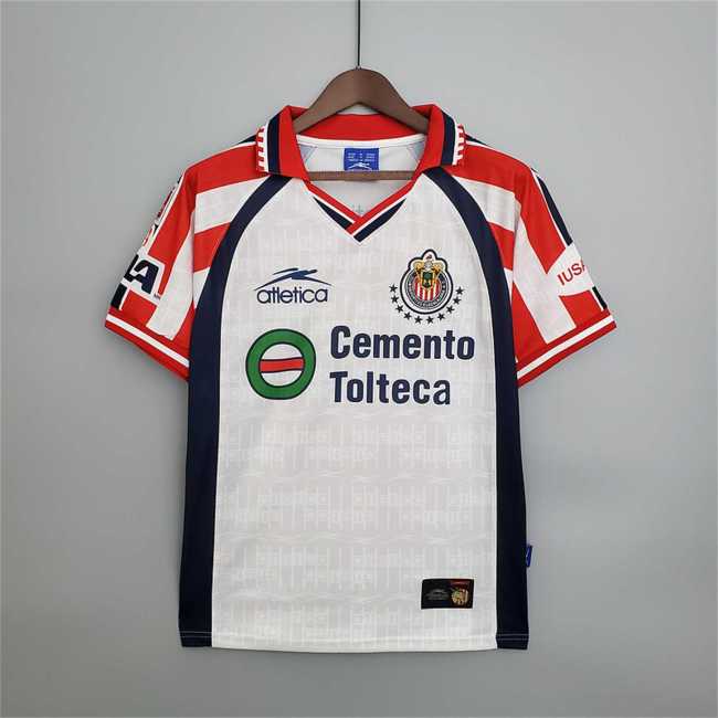 Retro Jersey 1999-2000 Chivas Away White Soccer Jersey Vintage Football Shirt