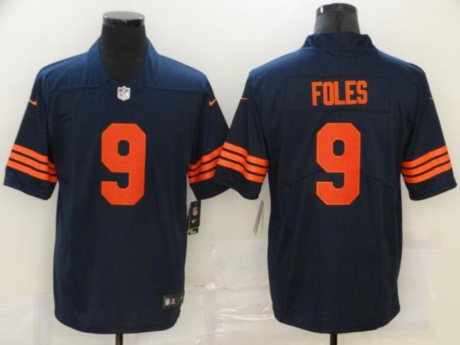 Bears 9 Nick Foles Navy Throwback Vapor Untouchable Limited Jersey