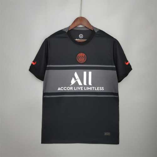 Retro Jersey 2021-2022 PSG Third Away Black Soccer Jersey