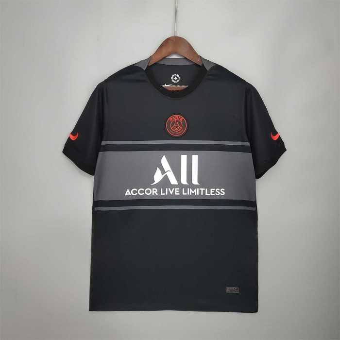 Retro Jersey 2021-2022 PSG Third Away Black Soccer Jersey