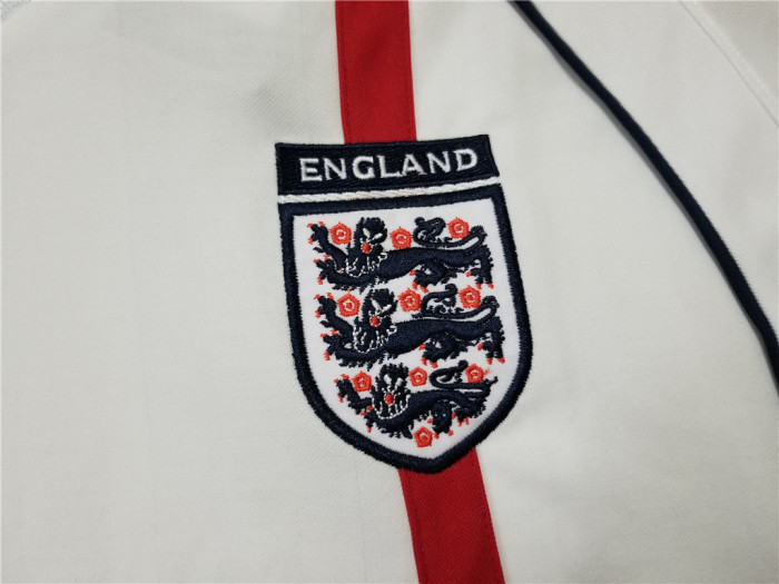 Retro Jersey 2002 England Home Soccer Jersey Vintage Football Shirt