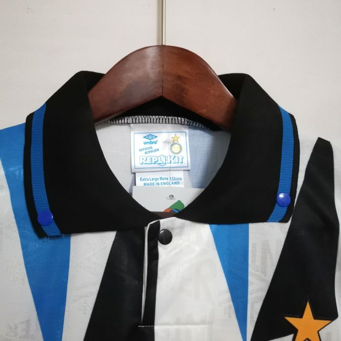 Retro Jersey 1992-1993 Inter Milan Away White Soccer Jersey