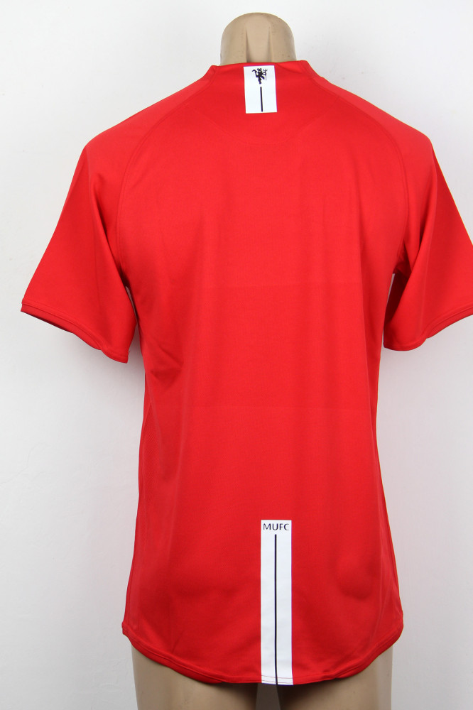 with Front Lettering Retro Jersey 2007-2008 Manchester United Home Soccer Jersey