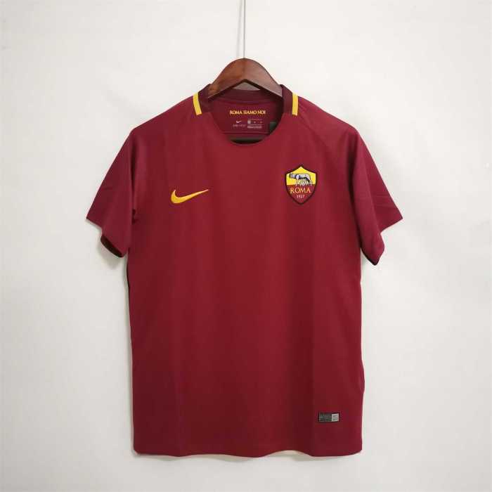 Retro Jersey 2017-2018 As Roma Home Soccer Jersey Vintage Football Shirt