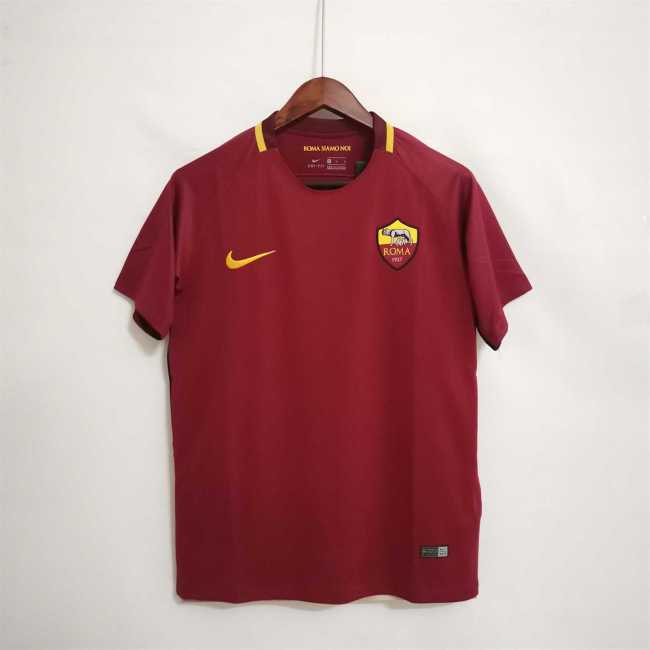 Retro Jersey 2017-2018 As Roma Home Soccer Jersey Vintage Football Shirt