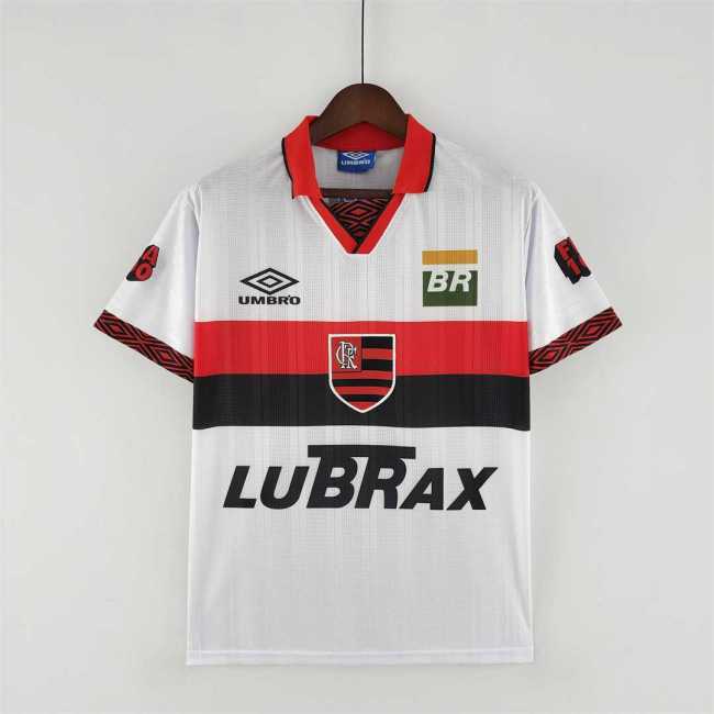 Retro Jersey 1995-1996 Flamengo Away White Soccer Jersey Vintage Football Shirt