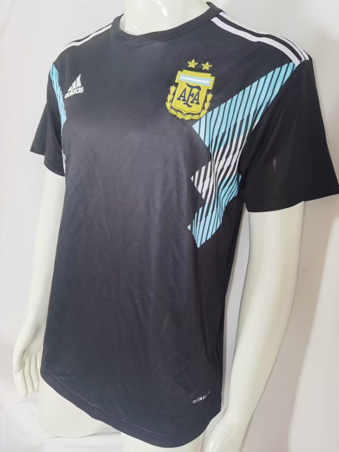 Retro Jersey 2018 Argentina Away Soccer Jersey Black Vintage Football Shirt