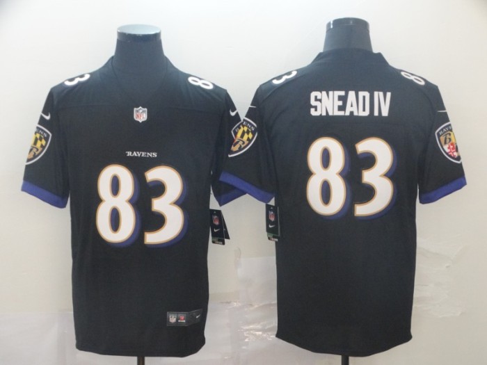 Baltimore Ravens 83 SNEAD IV Black NFL Jersey