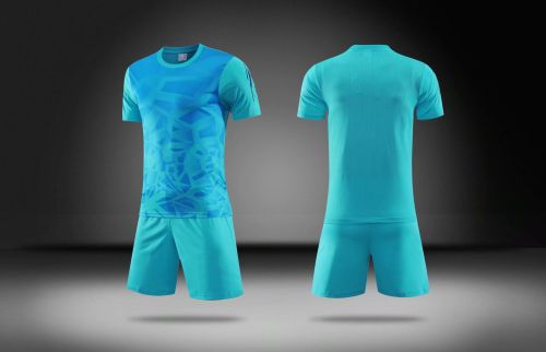 LK-S070120 Plate Suit  Blue Soccer Jersey  Short