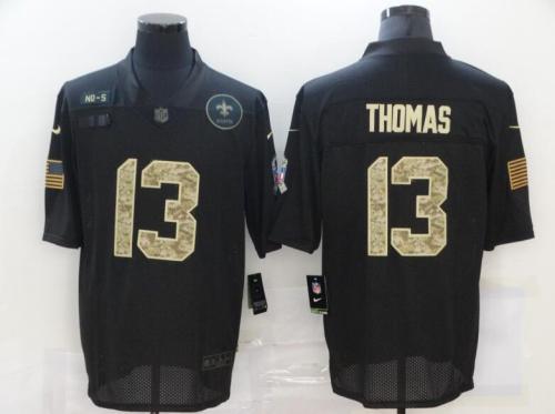 Saints 13 Michael Thomas Black Camo 2020 Salute To Service Limited Jersey