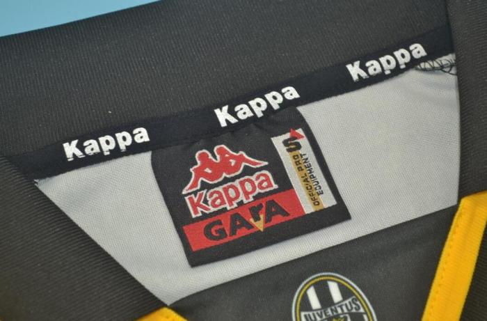with Coppa Italia+Scudetto+Serie A Patch Retro Jersey 1995-1996 Juventus Away Black Soccer Jersey