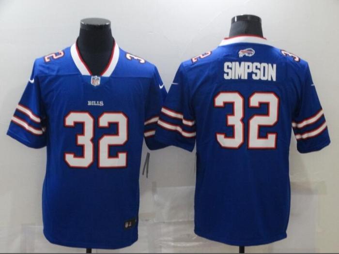 Buffalo Bills 32 SIMPSON Blue NFL Jeresey