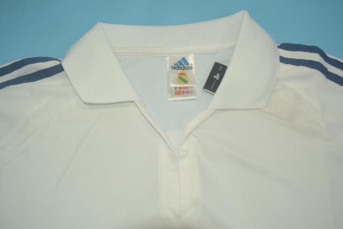 Long Sleeve Retro Jersey 2001 Real Madrid Home Soccer Jersey