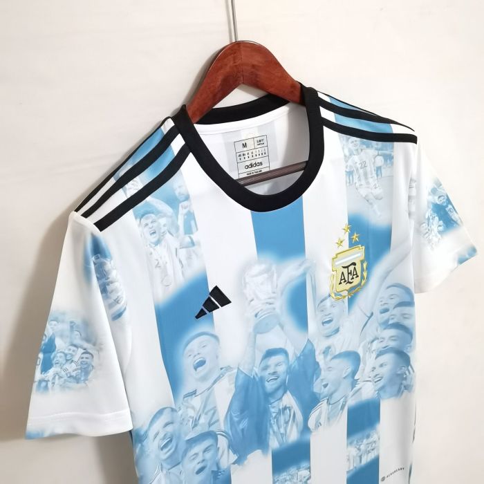 Fans Version 2022 World Cup Argentina Champion Commemorate Soccer Jersey