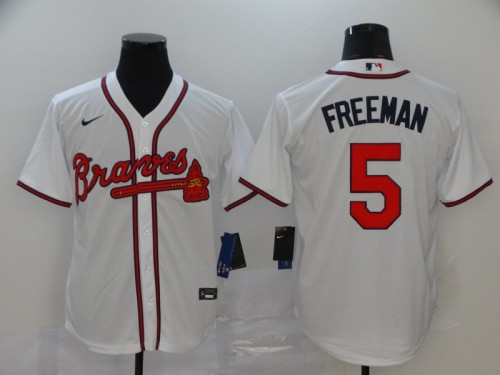 Atlanta Braves 5 FREEMAN White 2020 Cool Base Jersey