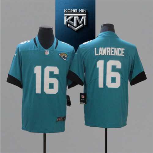 2021 Jaguars 16 LAWRENCE Blue NFL Jersey S-XXL White Font