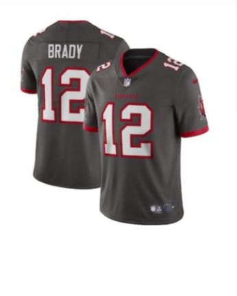 Tampa Bay Buccaneers 12 BRADY Dark Grey NFL Jersey