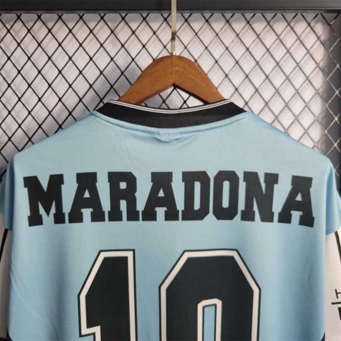 Retro Jersey Argentina 10 Maradona Retirement Commemorative Edition