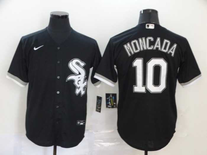 Chicago White Sox 10 MONCADA Black 2020 Cool Base Jersey
