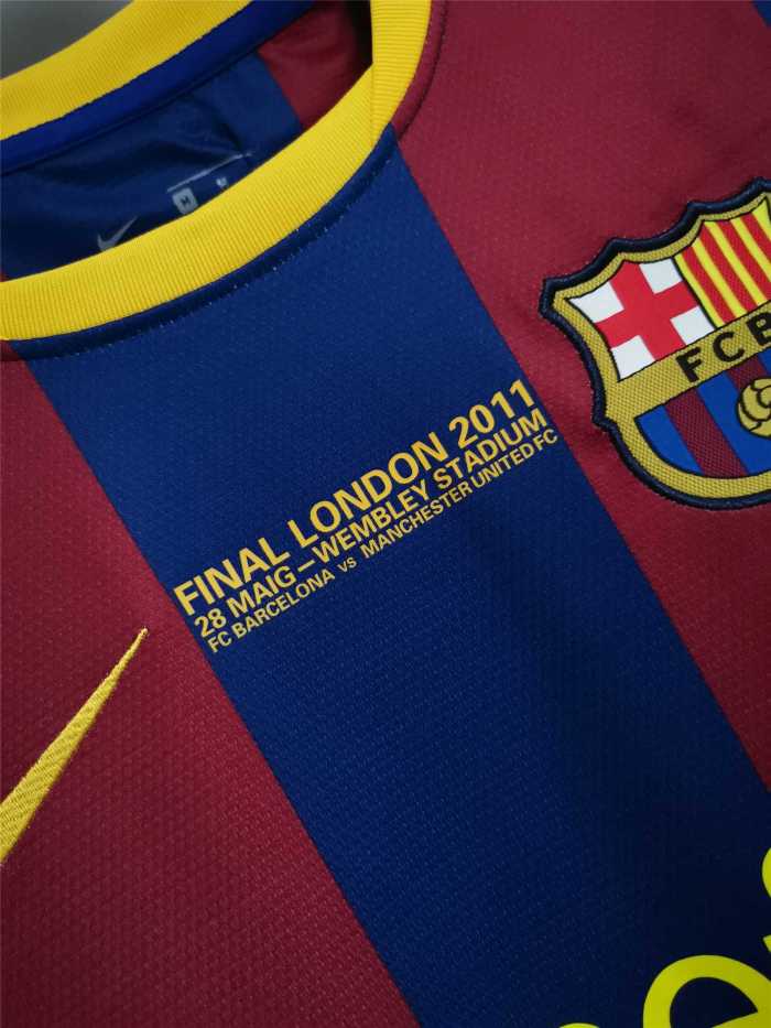 with UCL Patch+Front Lettering Retro Jersey 2010-2011 Barcelona MESSI 10 Home Soccer Jersey