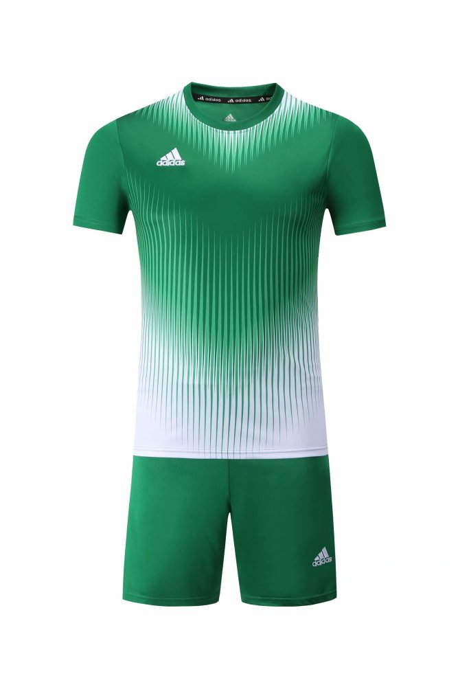 #816 Green/White Soccer Training Uniform Jersey and Shorts