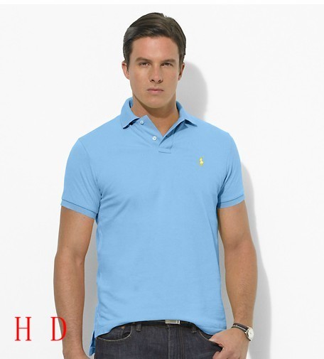 8821 Sky Blue Ralph Polo with Yellow Small Logo