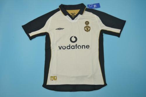 Retro Jersey Manchester United 100th Anniversary White/Gold Reversible Soccer Jersey