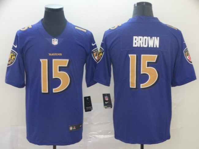 Baltimore Ravens 15 Marquise Brown Purple Color Rush Limited Jersey